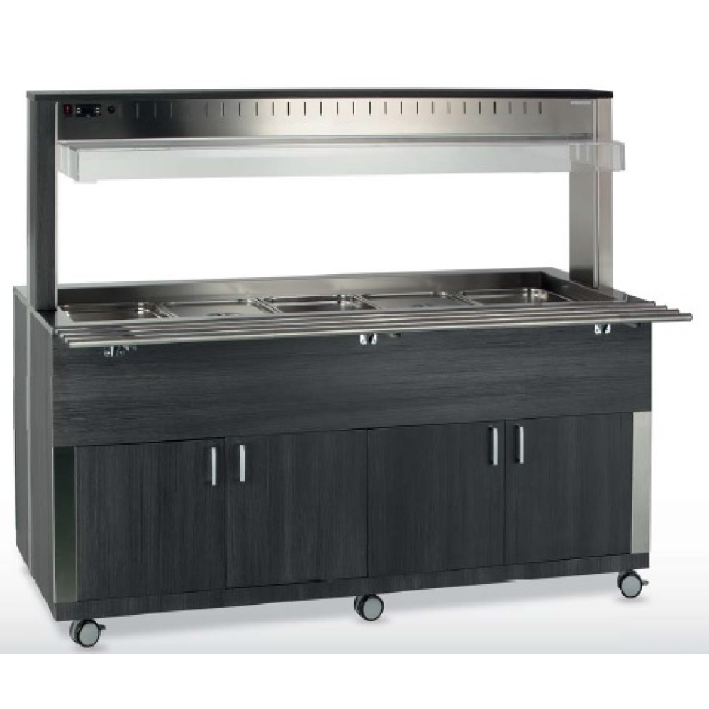 HEATED BUFFET WITH HEATING HALOGEN LAMPS ATHENA 6BM HALO