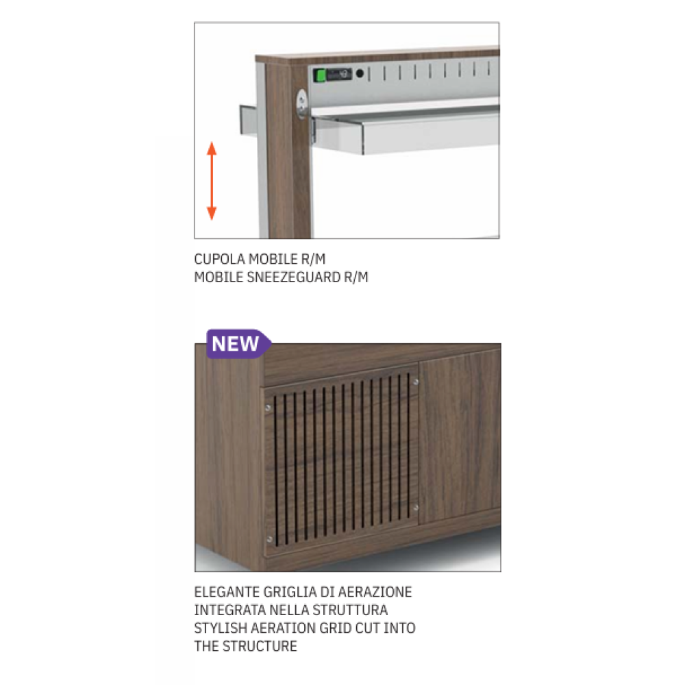 FAN-ASSISTED REFRIGERATED BUFFET ATHENA 4 RV/M