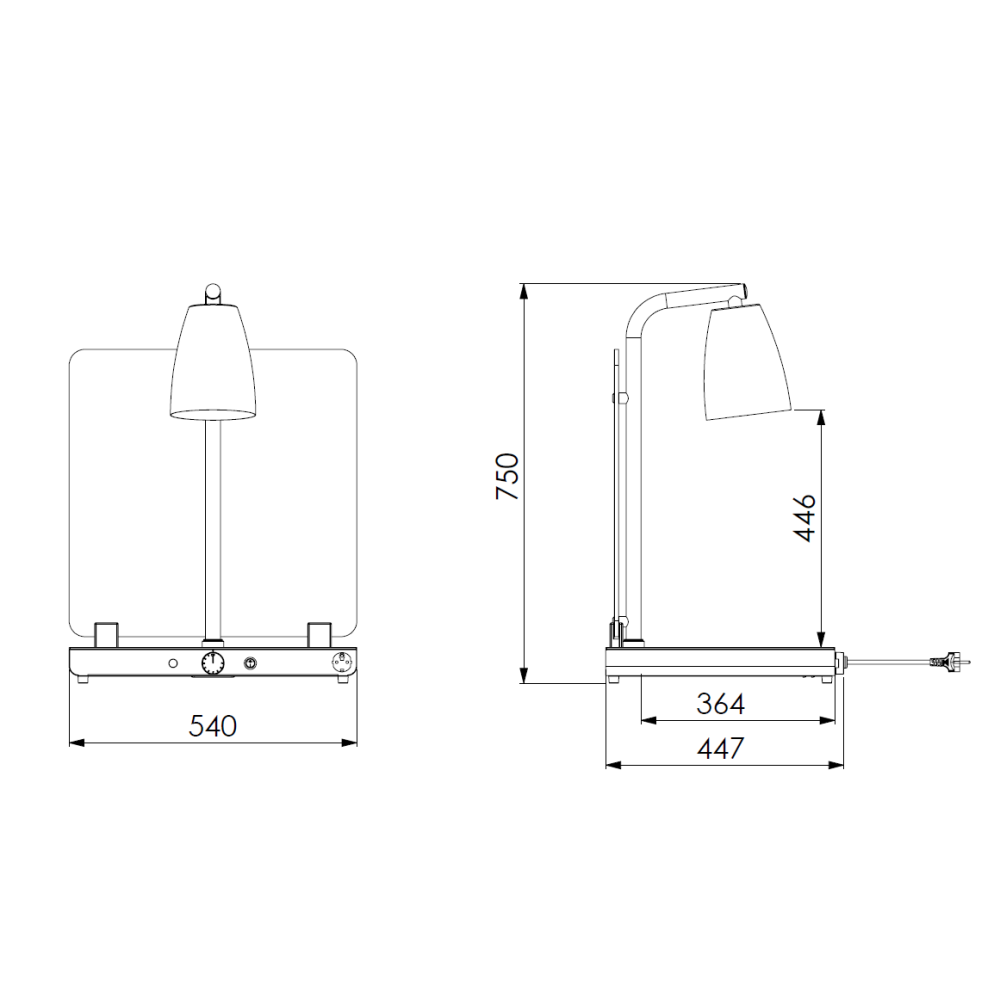 Carving station with infrared lamp Helios 1/1 FIX P1