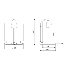 Carving station with infrared lamp Helios 1/1 FIX P1