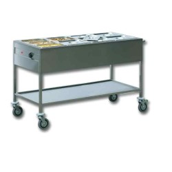 CHARIOT THERMIQUE BAIN MARIE EN ACIER INOXYDABLE CAPRICORNO 4 GN1/1