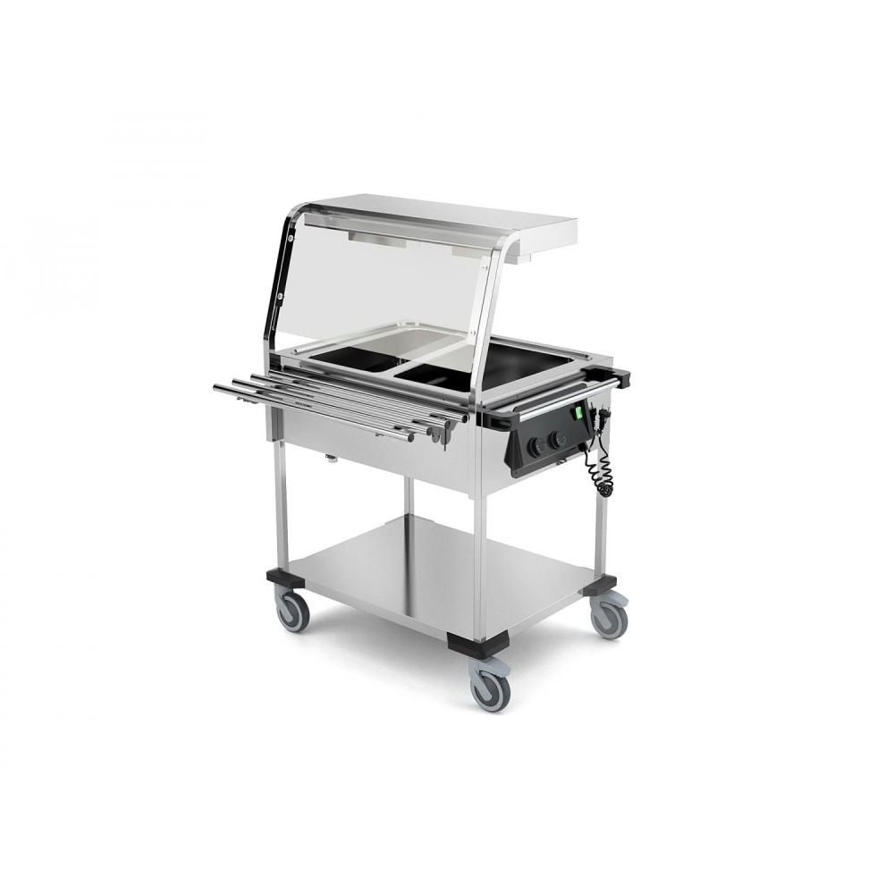 High-Quality Bain Marie Trolley with Halogen Heating High-Quality Bain Marie Trolley with Halogen Heating