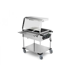 CHARIOT BAIN MARIE AVEC LAMPES HALOGÈNES COMPASS 2 HALO SEP