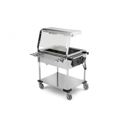CHARIOT BAIN MARIE AVEC LAMPES HALOGÈNES COMPASS 2 HALO