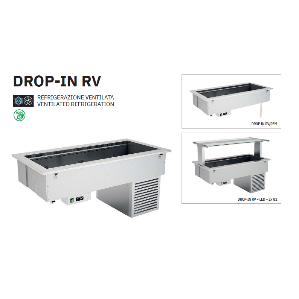 DROP-IN-5RV - Холодный мармит с вентилятором для ресторанов
