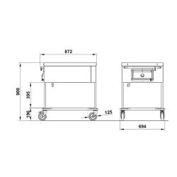 Chafing dish 2 GN1/1 COMPASS 2BM