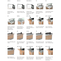 BUFFET WITH TEMPERED GLASS HEATED COUNTERTOP AND FAN-ASSISTED LOWER COMPARTMENT OMNIA 2PC/SC