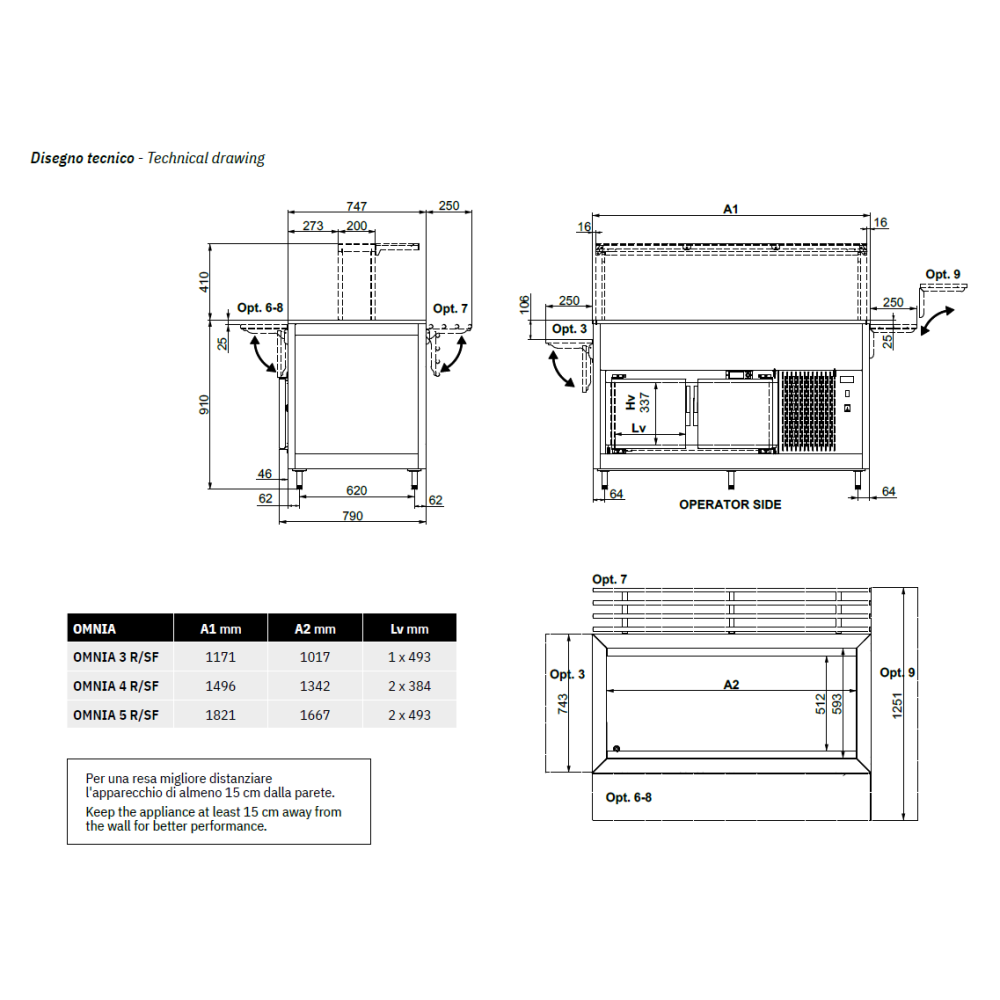 Buffet Froid Ventilé Omnia 5RV/SF - Performance et Style
