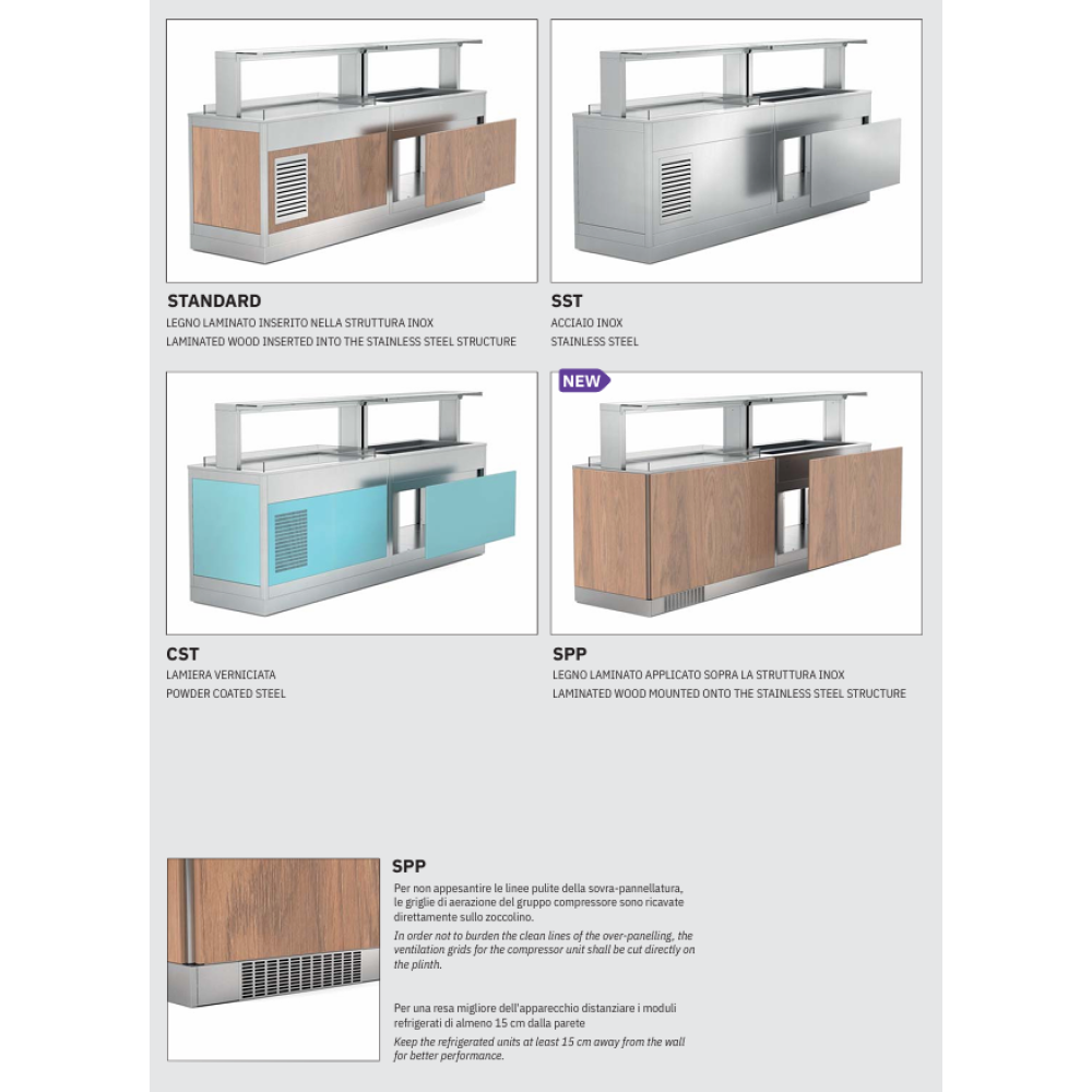 Omnia 5BM/SC: Premium Apsildāmā Bufete ar Ventilatoru