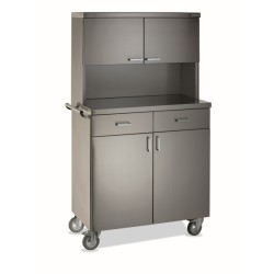 STAINLESS STEEL WAITERS STATION ON CASTORS POLAR2CH