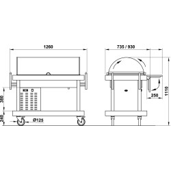 Refrigerator trolley ARTEMIDE REF 3/1