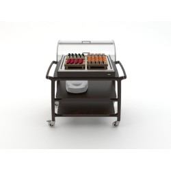 SERVICE TROLLEY WITH REFRIGERATED DISPLAY CASE ARIANNA REF3