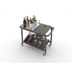 SOLID WOOD TROLLEY FOR WINE ARIANNA VINI