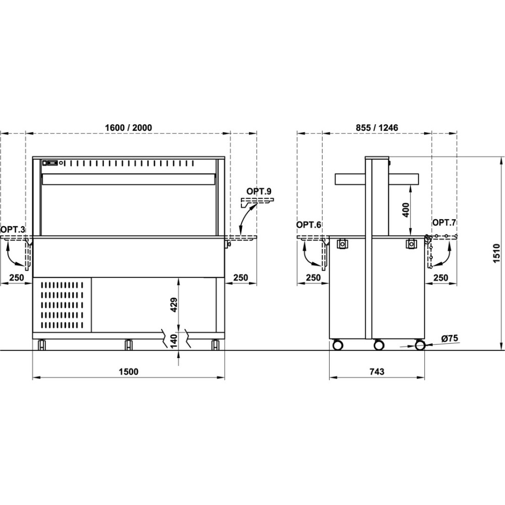 REFRIGERATED BUFFET ATHENA 4 R