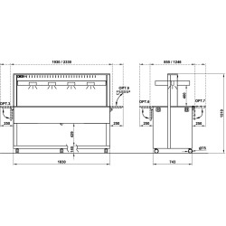 Bain-marie heating  with heating halogen lamps ATHENA 5BM HALO