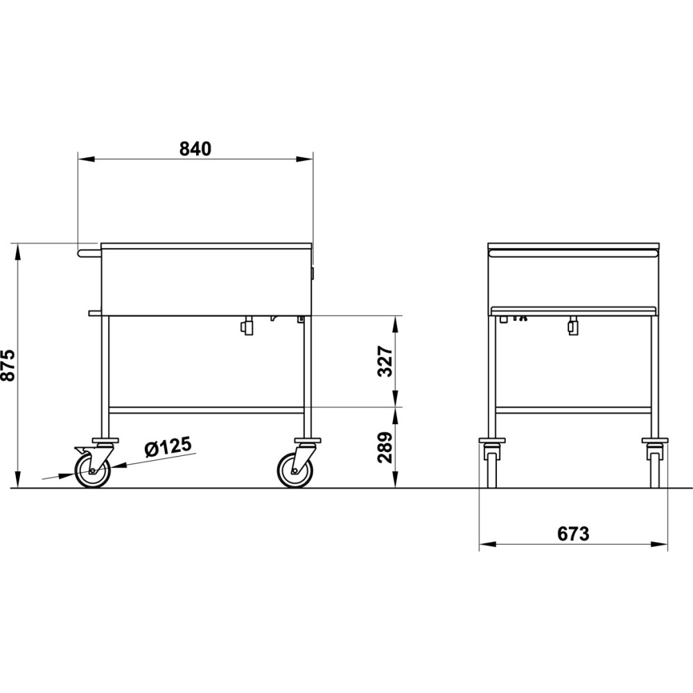 BAIN MARIE TROLLEYS  2 GN1/1  CAPRICORNO