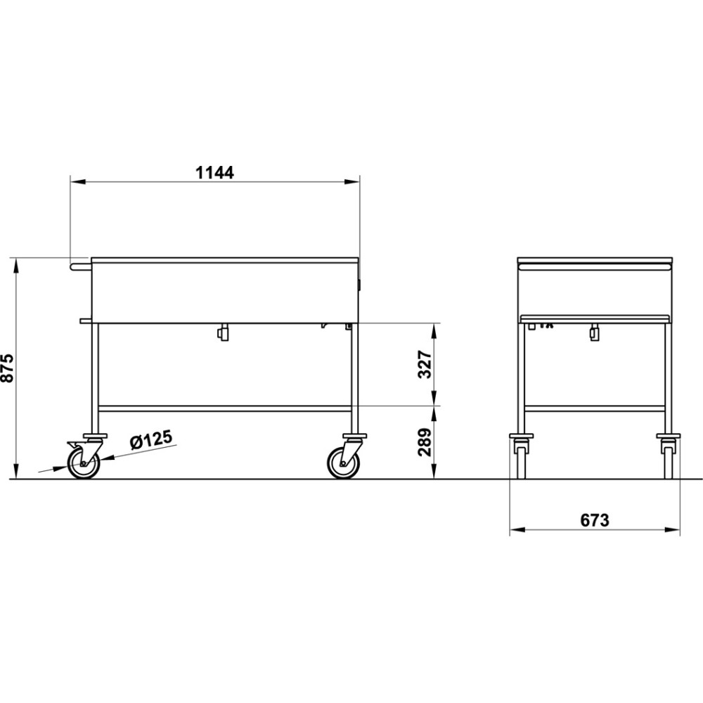 BAIN MARIE TROLLEYS  2 GN1/1  CAPRICORNO