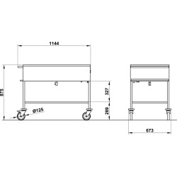 BAIN MARIE TROLLEYS  3 GN1/1  CAPRICORNO