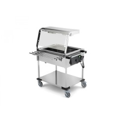 BAIN MARIE TROLLEY WITH HALOGEN LAMPS  2 GN1/1 COMPASS 2 HALO