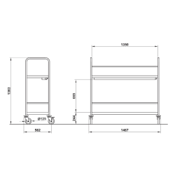 TROLLEY FOR THERMOBOXES PLEIADI C