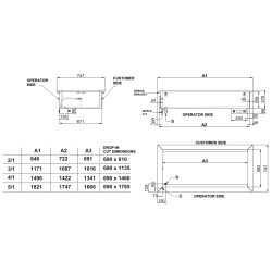 Karstais marmīts DROP-IN 2BM 846 mm