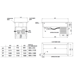 Aukstais marmīts DROP-IN-2R 846 mm 