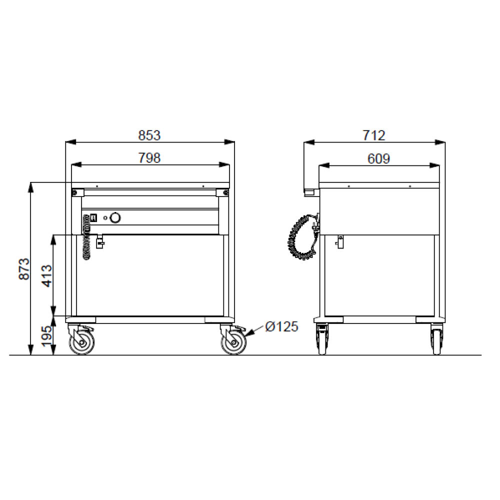 Teisaldatav marmiit  2 GN1/1 COMPASS 2 F