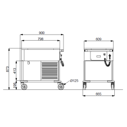 Teisaldatav marmiit  2 GN1/1 COMPASS 2 REF