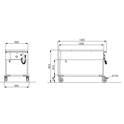 Chafing dish 3 GN1/1 COMPASS 3 SEP