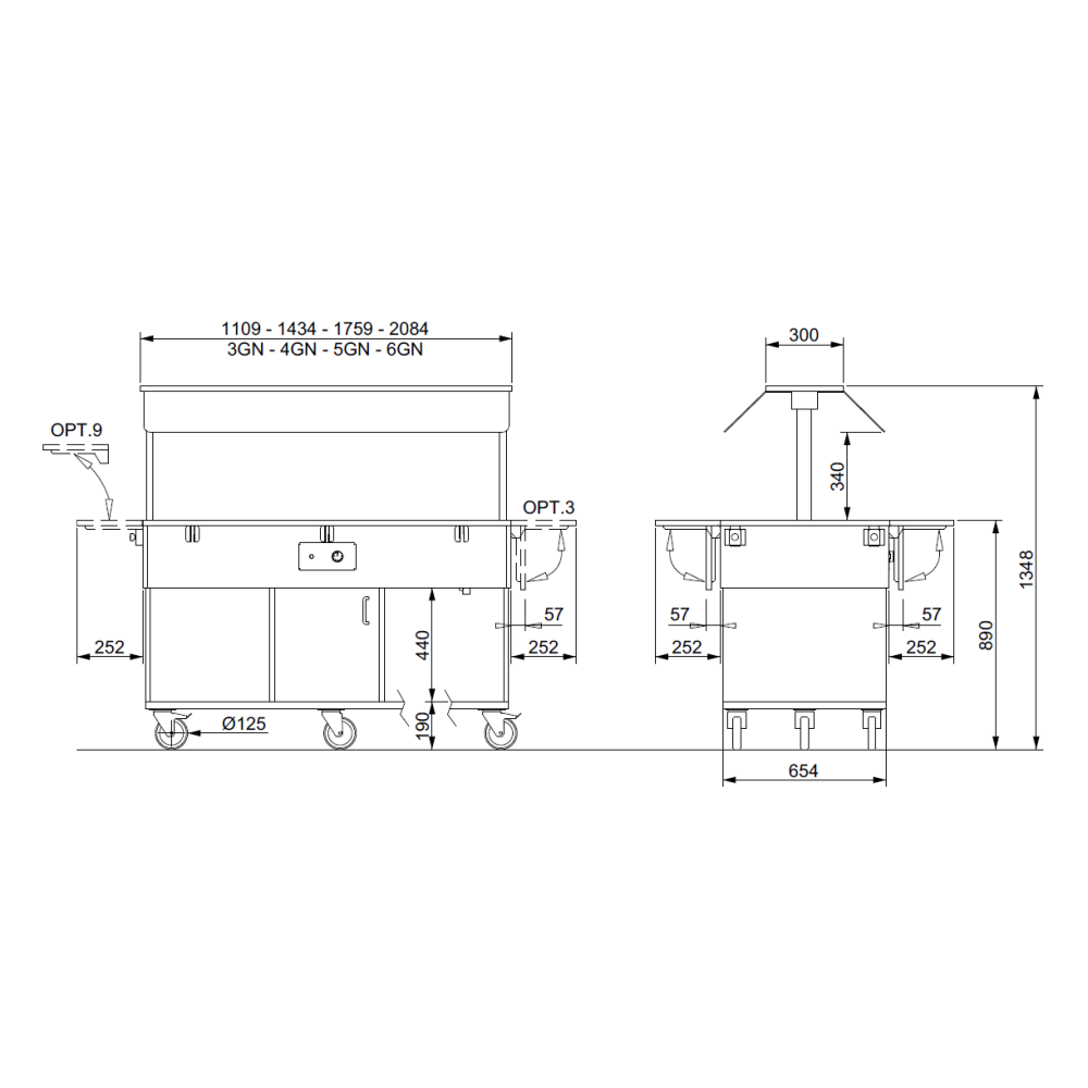 Bain-marie heating  HEKO 6 BM