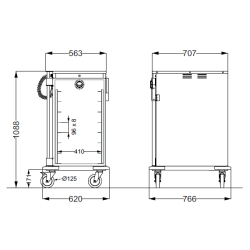 DRY-HEATING BANQUET CART THERMOVEGA BAKE