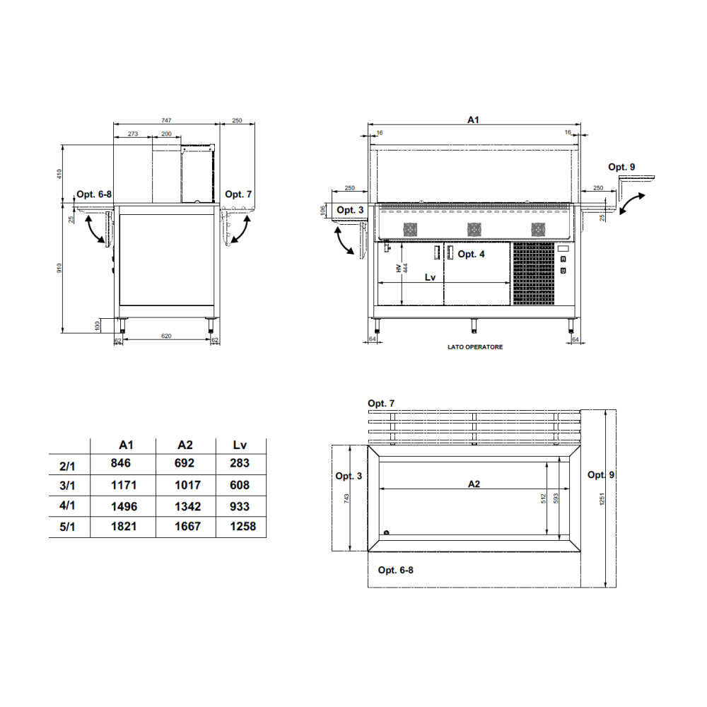 Refrigerated buffet OMNIA 4RV