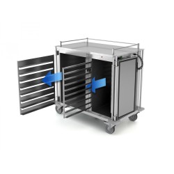 HEATED AND NEUTRAL DOUBLE COMPARTMENT TROLLEY FOR MEAL DISTRIBUTION THERMOCARE THERMOCARE