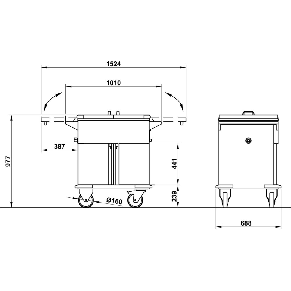 Горячий мармит тележка   2 GN1/1   TORO