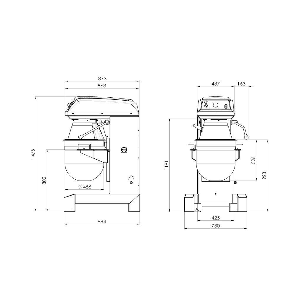 Миксер планетарный BULL B80L