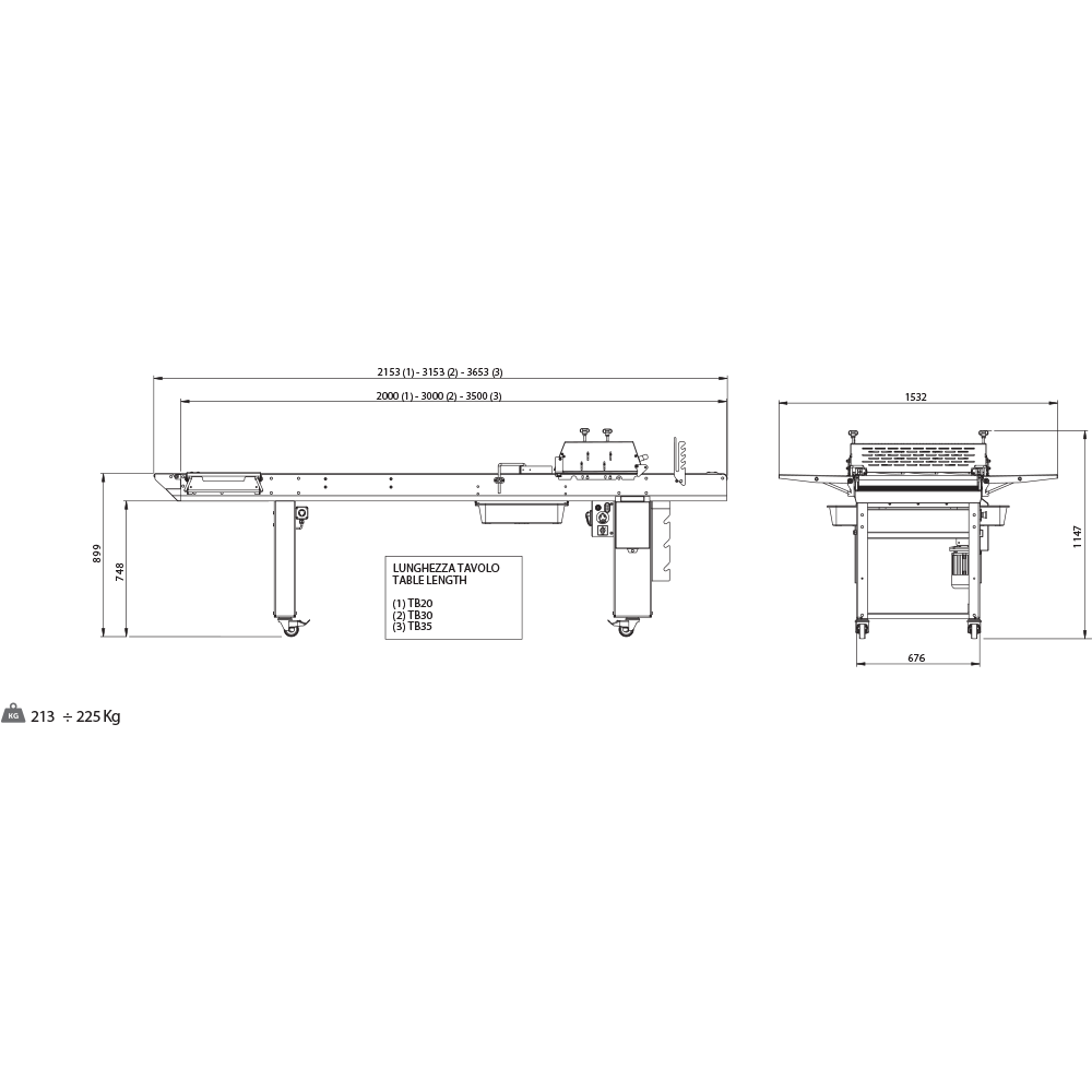 Тестораскаточная машина TB30