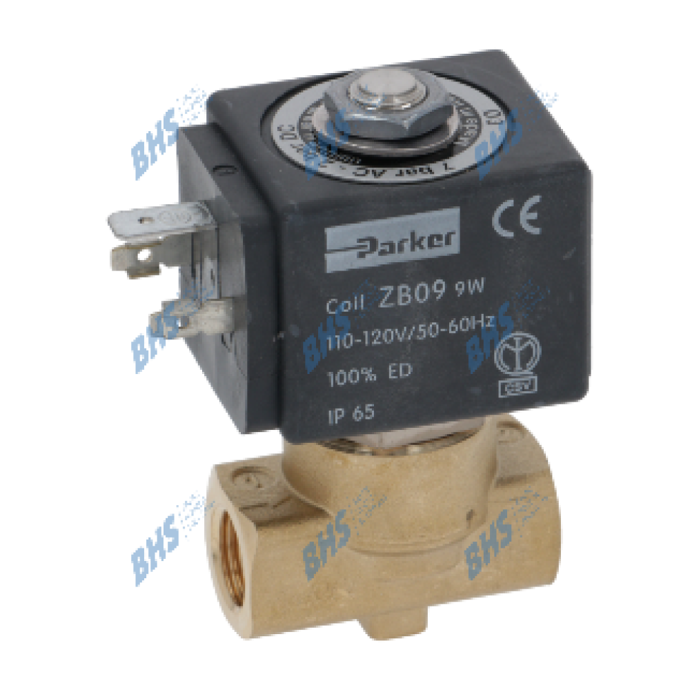 2-WAY SOLENOID VALVE PARKER 110V 50/60Hz