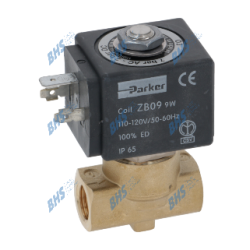 2-WAY SOLENOID VALVE PARKER 110V 50/60Hz