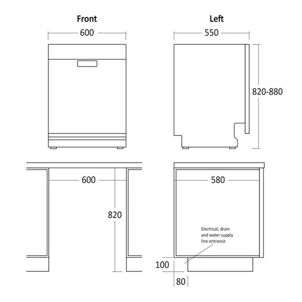 Lave-vaisselle encastrable SFO 3806 W