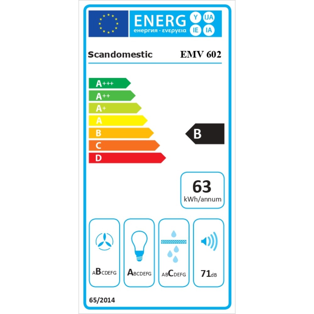 Hotte murale EMV 602