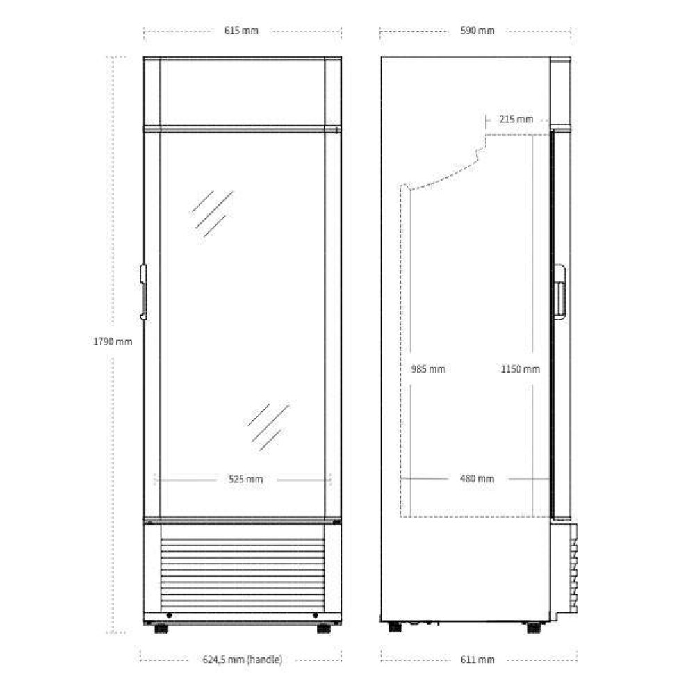 Showcase-refrigerator KK381E