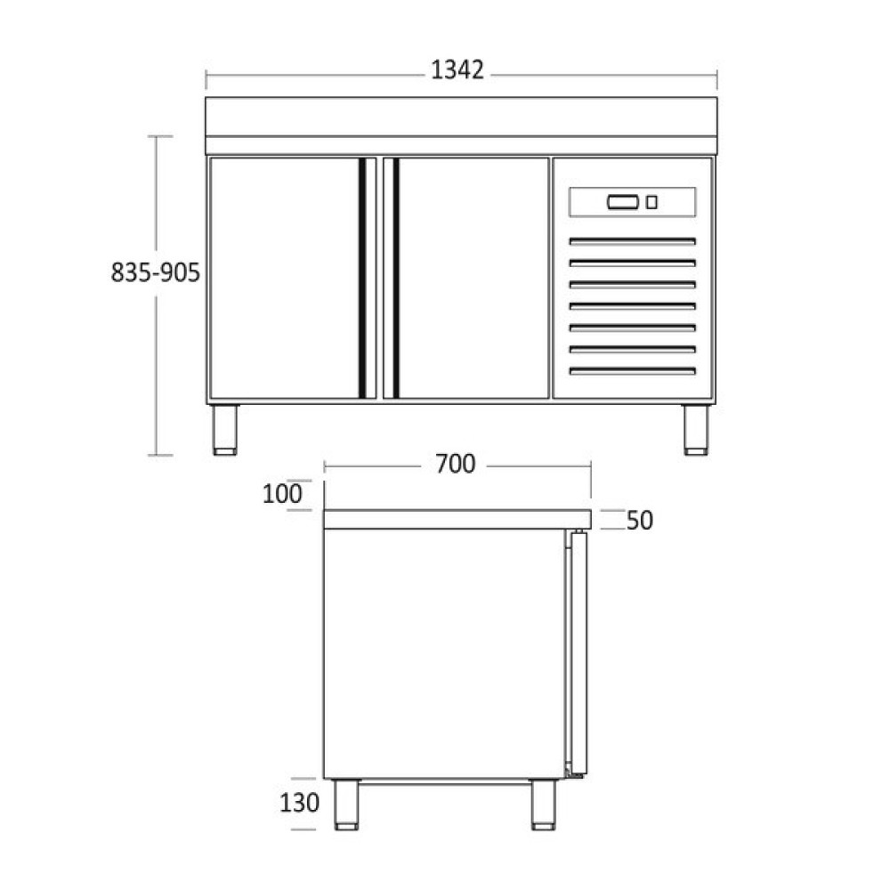 Refrigerated counter GCR 1352 X