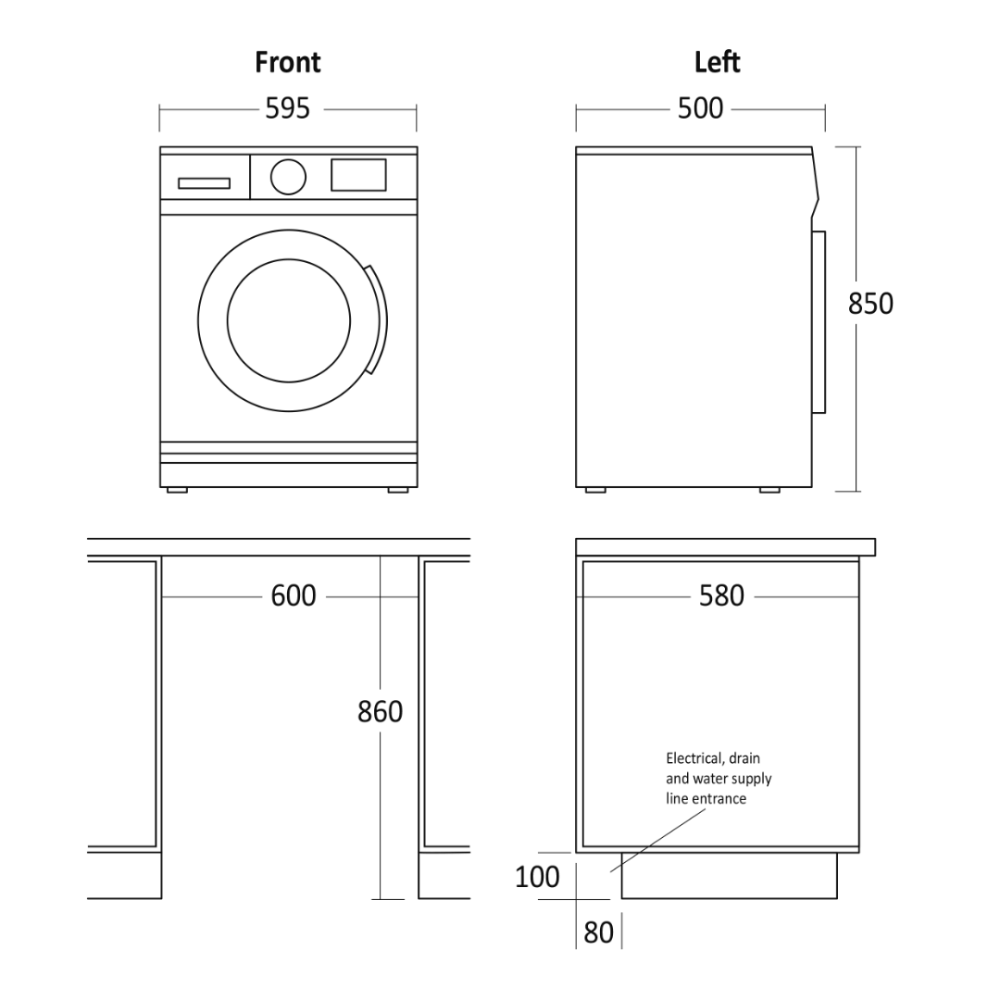 Washing + dryer machine WAD 3815 W