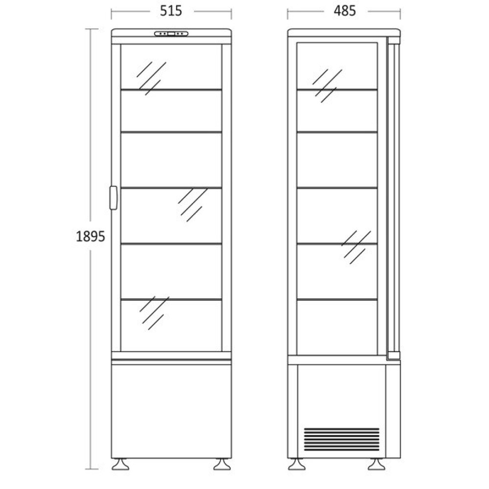 Vitrine réfrigérante RTC287BE