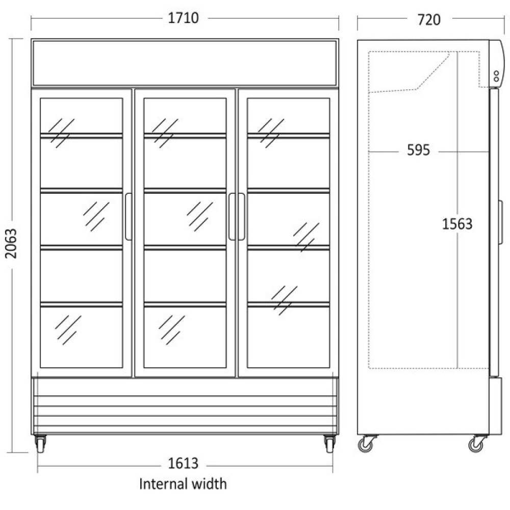 Ledusspakis vitrīna SD 1502 HE