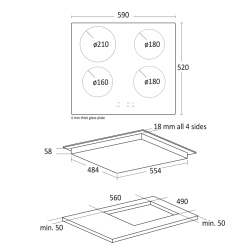 Induction stove hob IKP 60