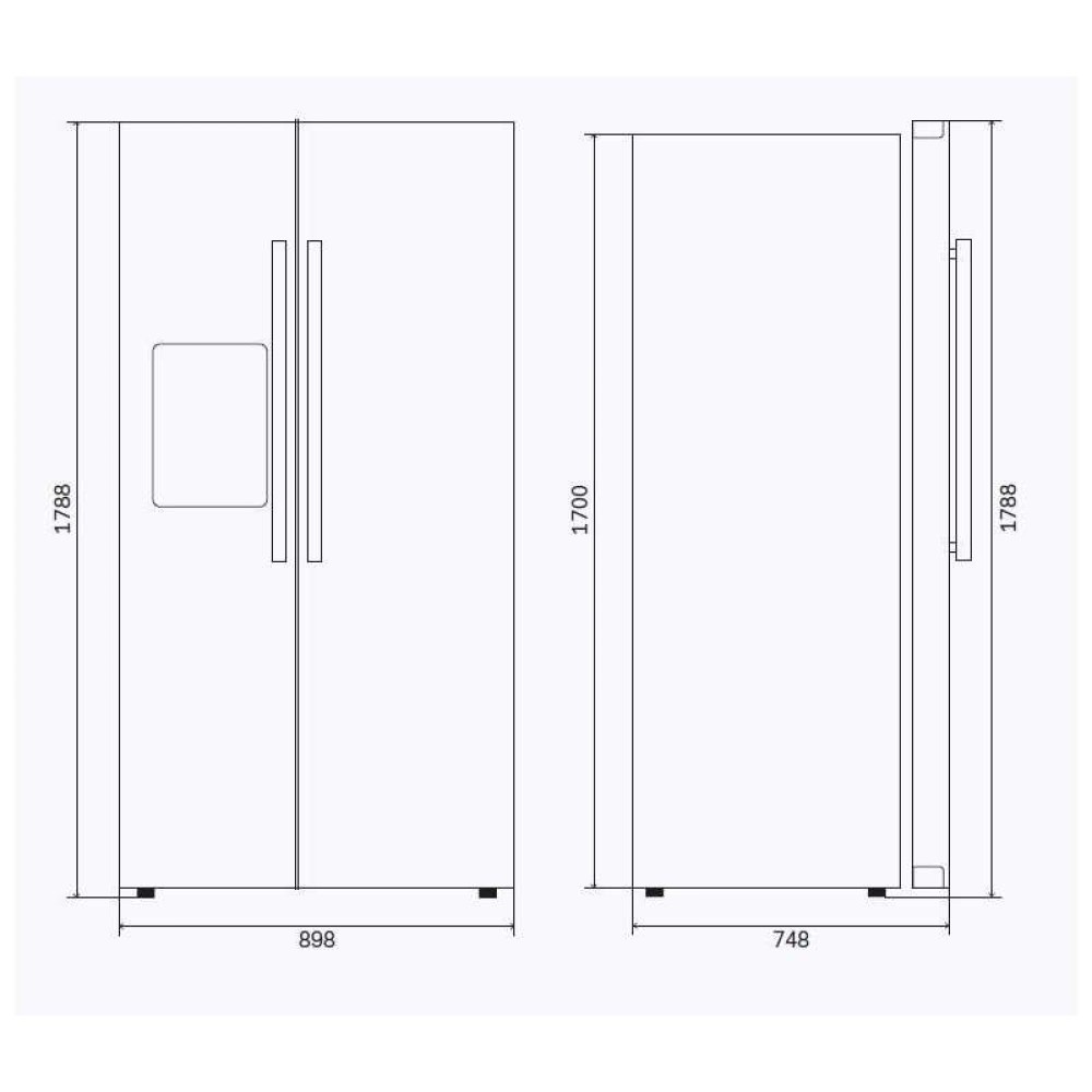  Refrigerator Nostalgie RN9020SBS 90 Cm