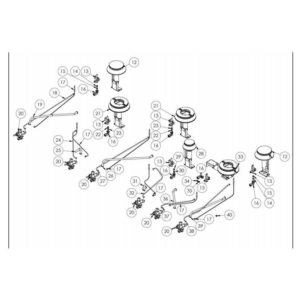 GAS STOVE EXPLODED VIEWS - SPARE PARTS