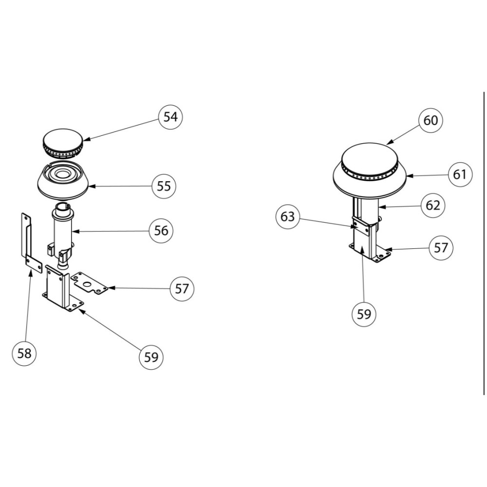 DESSIN TECHNIQUE DES PIÈCES DE RECHANGE POUR POÊLE À GAZ