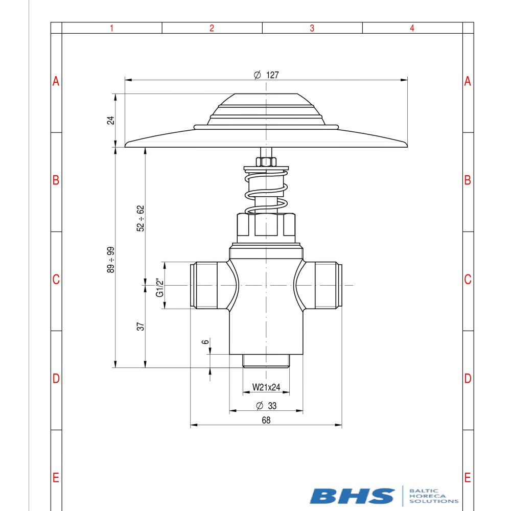 СКРЫТЫЙ САМОЗАКРЫВАЮЩИЙСЯ КРАН НАПОЛЬНЫЙ A021